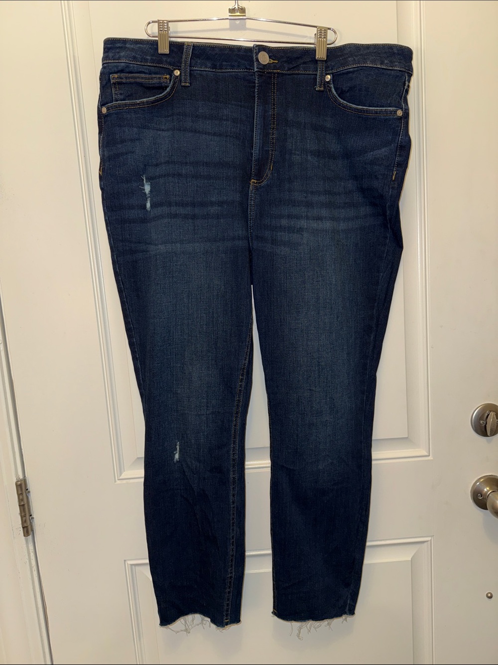 LC Lauren Conrad 18W Dark Blue Women high Rise Straight skinny ankle Jeans